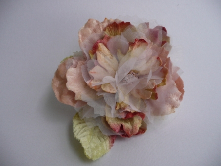 Velvet Cabbage Rose Hazelnut - Click Image to Close